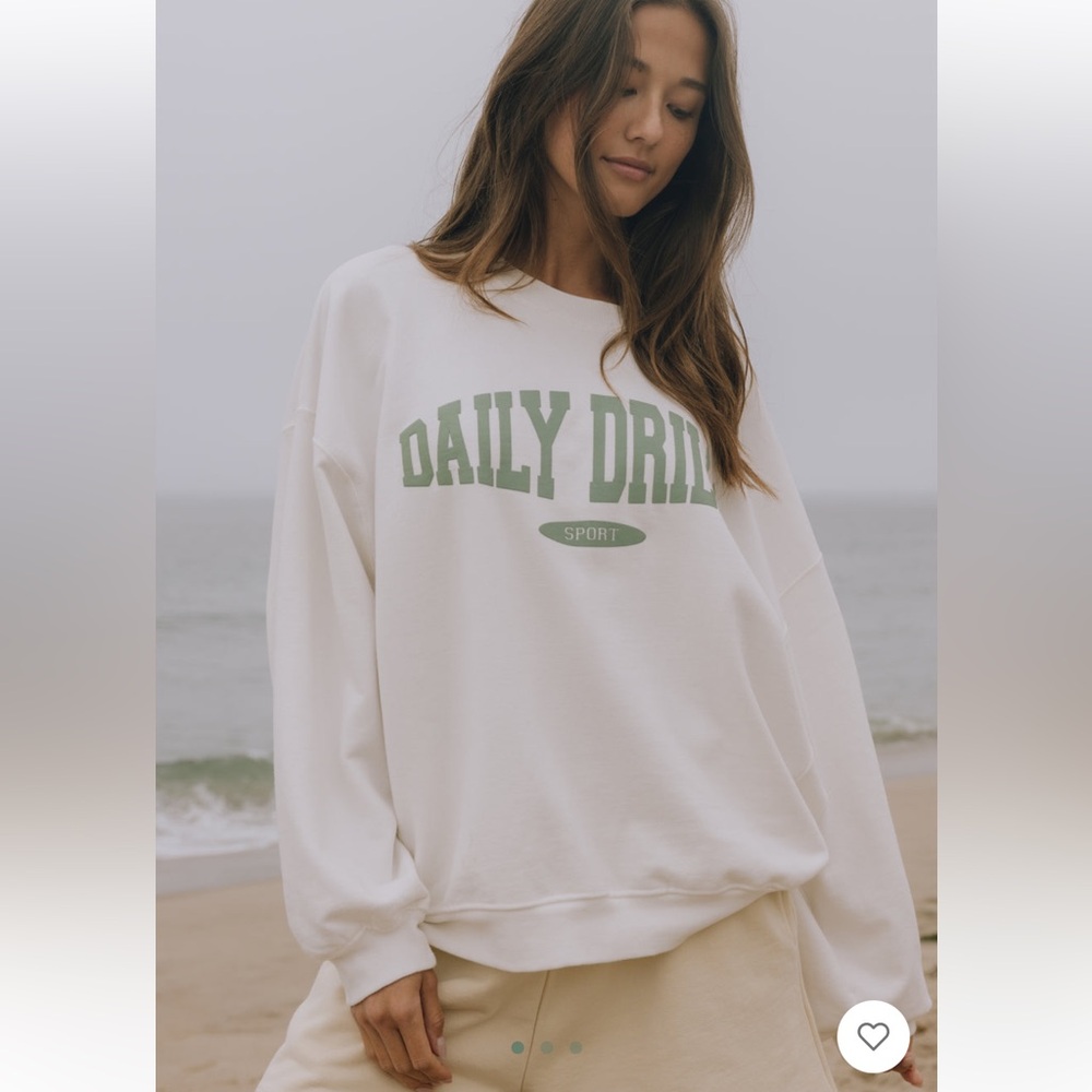 Daily Drills Oversized Sport Crew - Raw White